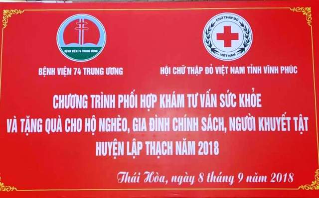 Bệnh viện 74 Trung ương khám chữa bệnh nhân đạo tại huyện Lập Thạch – Vĩnh Phúc